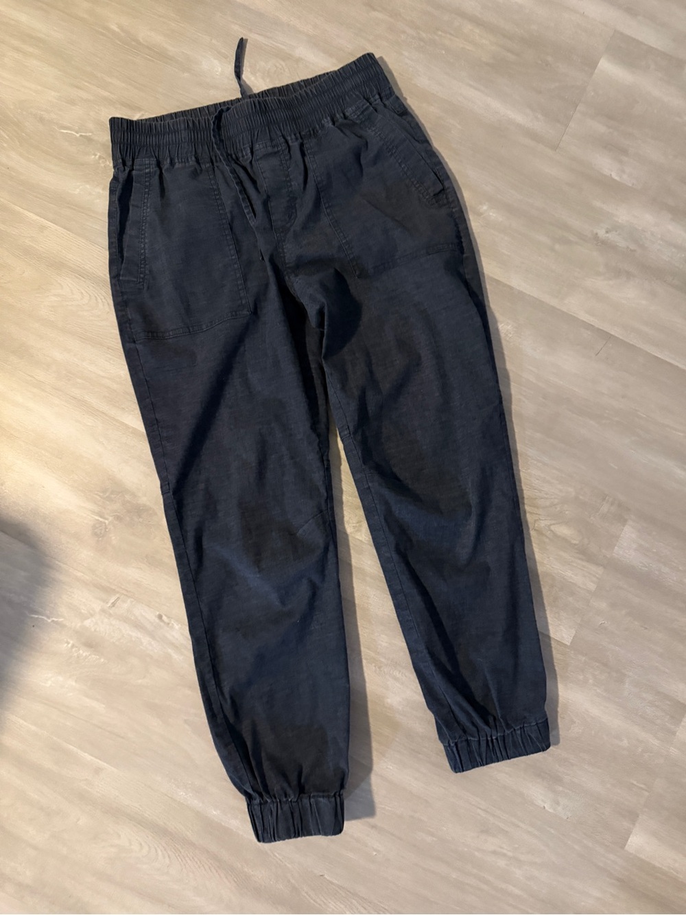 prAna Women’s Small Denim Utility Jogger Pants Elastic Waist Blue